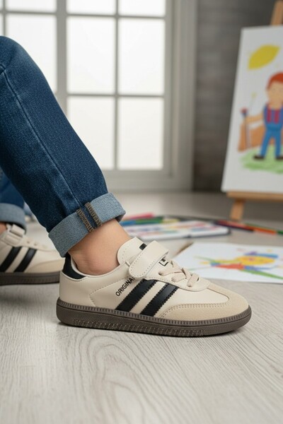 enoch Boys' Comfortable Daily Sneaker Sports Shoes with Suede Detail and Velc...