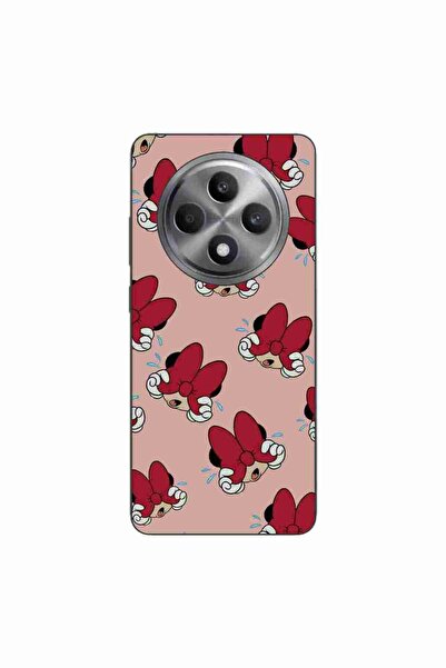 OEM Калъф, съвместим с Oppo Reno12 FS, силиконов гел TPU, с десен Мини, червен.