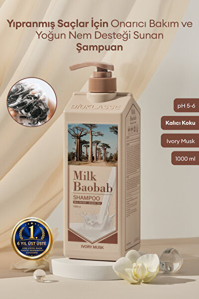 Milk Baobab Yıpranmış Saçları Onaran Yoğun Nemlendirici Şampuan Original Sham...
