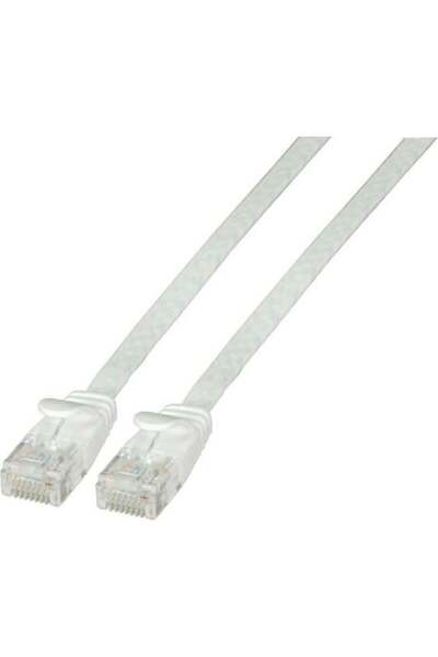 EFB Cablu patch plat RJ45 U/UTP Cat.6A PVC 1.00m alb