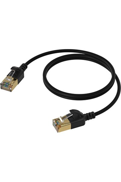 PROCAB CSD570B/1.5 Cablu de rețea Slimline - CAT7 RJ45 U/FTP versiune neagră ...