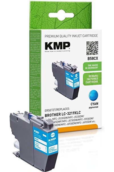 KMP Cartuș Brother LC3219XLC cyan 1500 S. B58CX reîncărcat