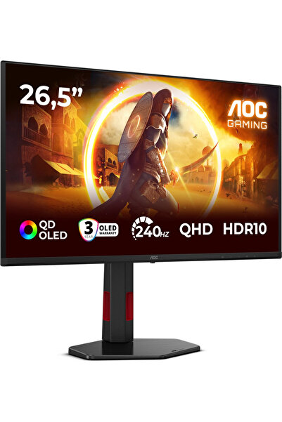 Aoc Monitor 26,5 " Q27G4ZDR QD-OLED QHD 240Hz 2xHDMI DP HUB