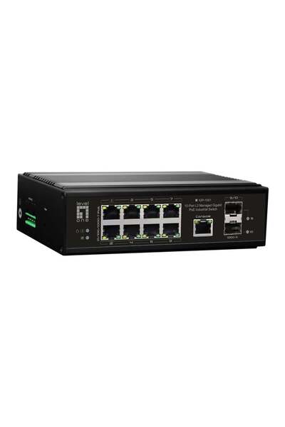 LEVEL ONE Switch PoE Industrial LevelOne 8xGE PoE/+ 360W Gestionat L2