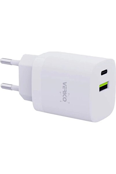 Verico Încărcător MOJO GaN 30W PD, 2 porturi (USB-A și USB-C) WH retail