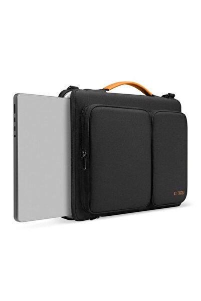 Tech-Protect LAPTOP DEFENDER geantă 15-16 NEGRU/PORTOCARĂ