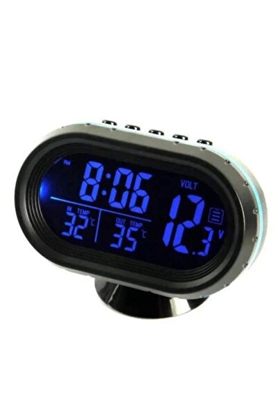 Iriisy Дигитален автомобилен термометър и волтметър DC 12-24V, 4 в 1 часовник...