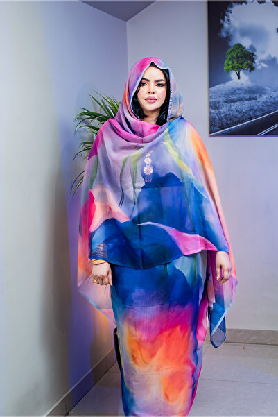 Difaf Lamar Top. Sudanese women's top, luxurious totall, 125 cm wide.