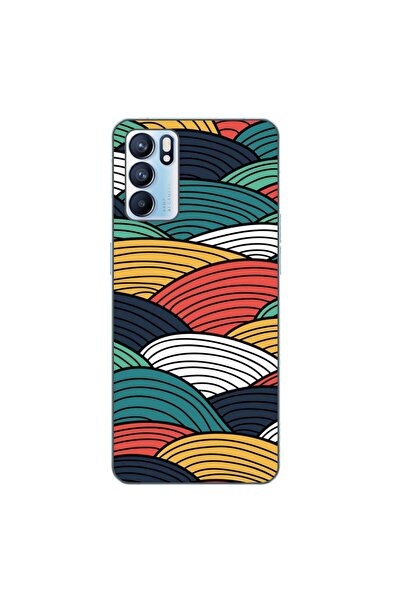 OEM Husa compatibila cu Oppo Reno6 5G Silicon Gel Tpu Model Abstract Striped ...