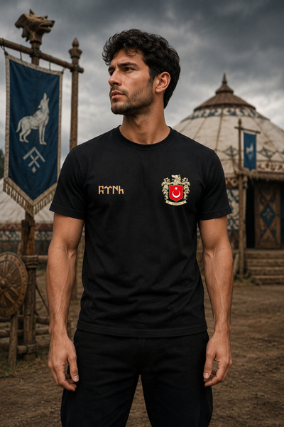 örses Tricou cu imprimeu TURKISH Bozkurt Simbol Bozkurt TURCIA și steagul TUR...