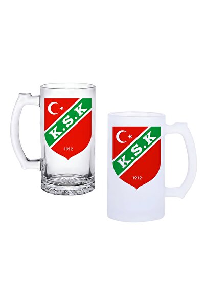 Ghostbastır Karşıyaka Spor Beer Glass with Handle, Available in Frosted or Tr...