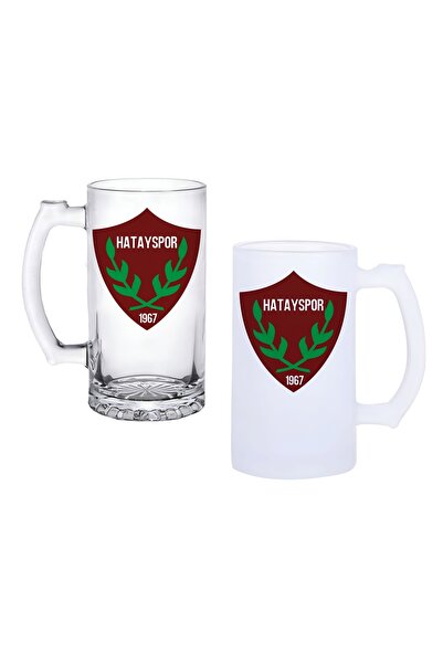 Ghostbastır Hatayspor Beer Glass with Handle, Available in Frosted or Transpa...