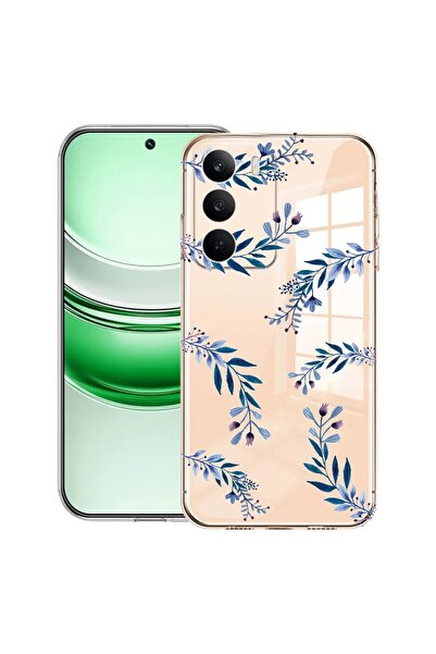 bestcase ¬Æ Husa Clear Silicon pentru Realme C71, Blue Flowers, 2041144 T 116