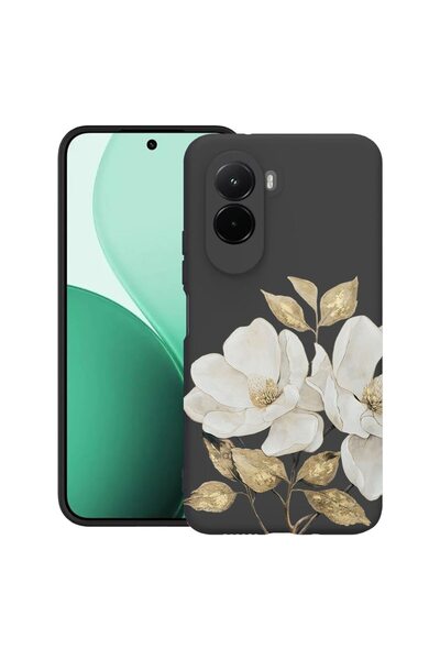 bestcase Θήκη TPU Υπέρλεπτη Συμβατή με Poco M7, Φλοράλ - Χρυσή Καμέλια, 31196...