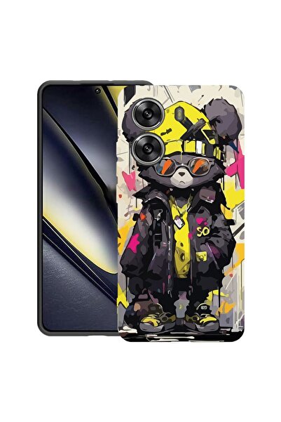 bestcase Husă pentru Poco X7 Pro 5G, Ursuleț de pluș în culori pastelate, Sil...
