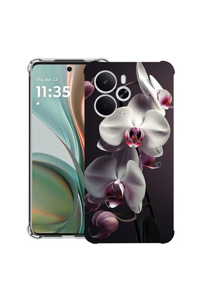bestcase ¬Æ Husa Anti Shock Съвместим с Poco M7 Pro 5G, с дизайн Бяла орхидея...