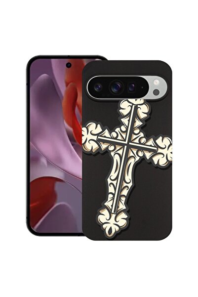 bestcase ¬Æ Husa pentru Google Pixel 9 Pro XL, Cross, Slim Silicon 0.8MM, Ant...