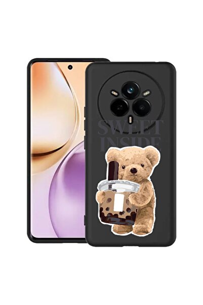 bestcase Калъф за Realme 14 Pro 5G, Мече сладко отвътре, Тънък силиконов 0.8М...