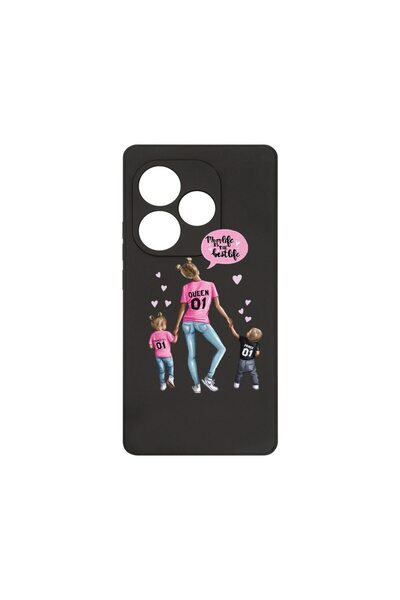 bestcase Husă Premium din Silicon, Compatibilă cu Realme GT 6, Mom Life Boy A...