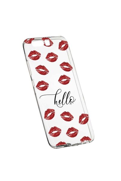 bestcase Силиконов калъф, Прозрачен, Тънък, Kisses, 140, Huawei Y6 2018