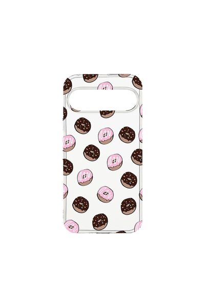 bestcase ¬Æ Husa Clear Silicon 2MM, Compatibila Cu Google Pixel 9 Pro, Donuts...