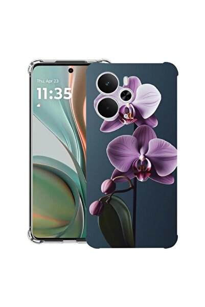 bestcase Противоударен калъф, съвместим с Poco M7 Pro 5G, с дизайн  "Лилава о...