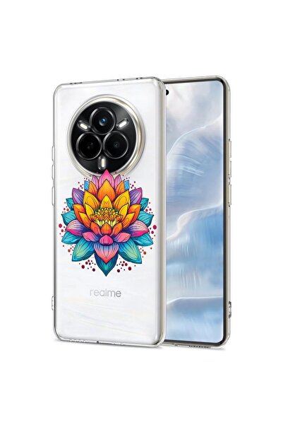 bestcase Калъф за Realme 14 Pro 5G, BestCase™ Прозрачен силиконов 2ММ, Цветя ...