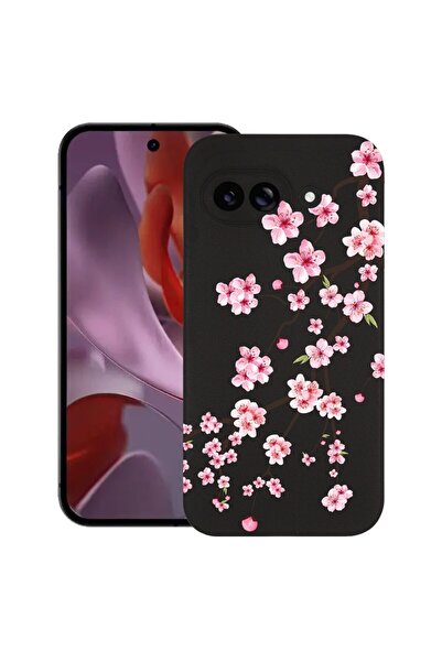 bestcase Калъф за Google Pixel 9a, Японско черешово дърво, Тънък силиконов 0....
