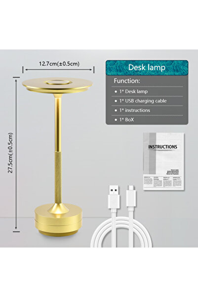 Choice Gold-5W Exquisite Table Lamp Mood Light Aluminum Room Decoration Bedsi...