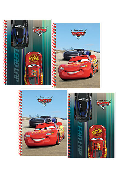 KESKİN COLOR Cars 4-Piece A4 Notebook Set