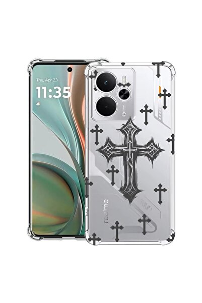 bestcase Θήκη για Realme 14 5G με Σχέδιο Σταυρού, Αντικραδασμική, Ενισχυμένες...
