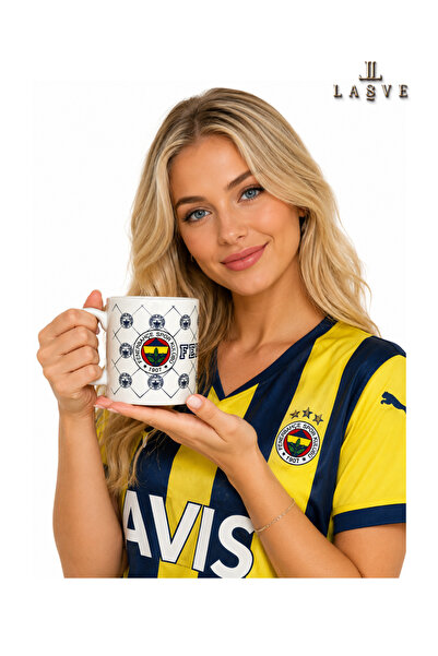 Fenerbahçe كوب سيراميك بتصميم خاص مرخص من الموسم الجديد مع صندوق خاص من لاسفي