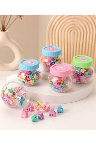 Kidyco.Store 🌈   Mini Colorful Hair Clip Jar with Latch 🌈