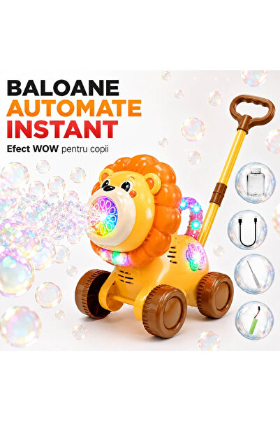 MC Micostore Jucarie aparat de facut baloane de sapun cu lumini, 10 orificii,...