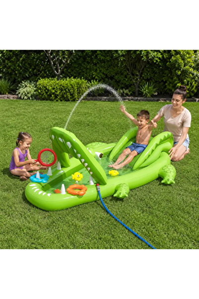 BESTWAY Centru de joacă gonflabil, Model Aligator, 2 ani+, 234x163x87cm