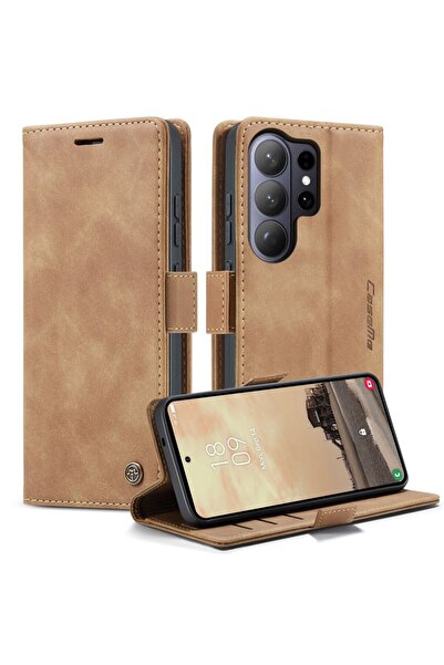 Caseme 013 Retro Θήκη Βιβλίο Brown (Samsung Galaxy S26 Ultra 5G)