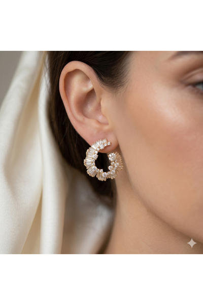 CAMALEON CRYSTAL SHINE TAŞ DETAYLI HALKA KÜPE