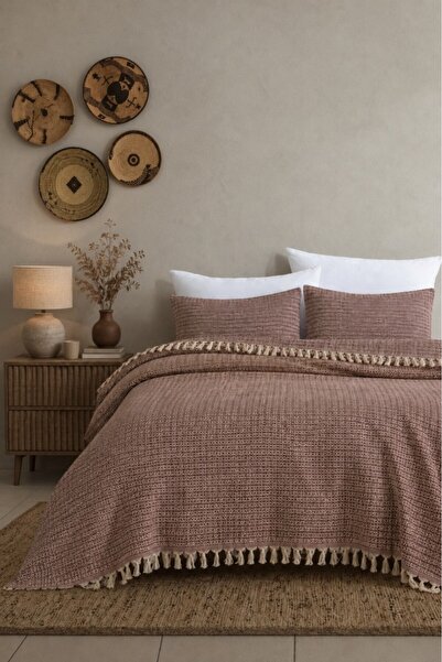 Mulberry Set cuvertură King Size din țesătură piqué 240x260 cm cu 2 huse de p...