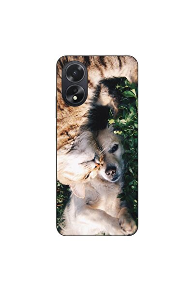 OEM Husa compatibila cu Oppo A38 4G Silicon Gel Tpu Model Caine si Pisica