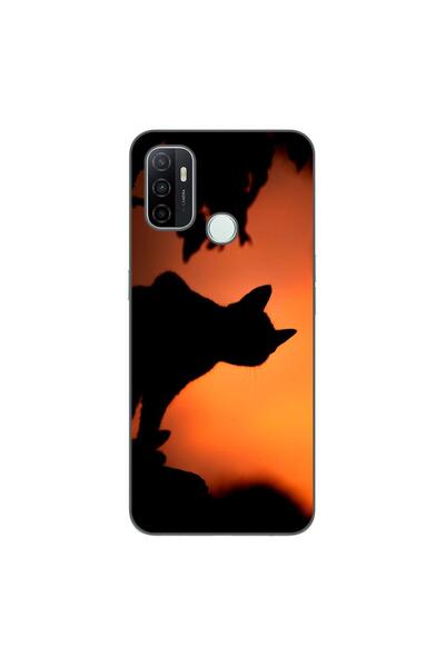 OEM Husa compatibila cu Oppo A53 Silicon Gel Tpu Model Halloween Pisica Neagra