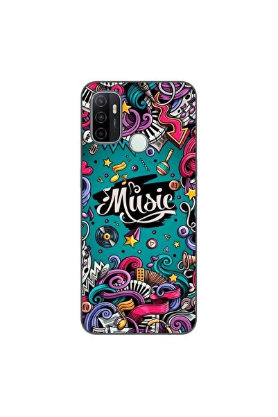 OEM Калъф, съвместим с Oppo A53, силиконов гел TPU, с десен Поп арт музика