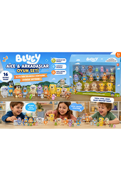 Cici Oyuncak Bluey Ultimate Friends 18'li Figür Set Mega Paket Aile Ve Arkada...