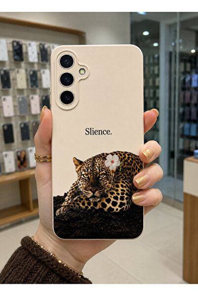 OVADA Samsung Galaxy A16 Uyumlu Leopar Desenli Silikon Telefon Kılıfı