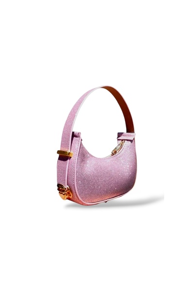 EZZY BLİSS ezzybliss Kadın Ultra Mini (XS) Simli Baget Trend El Çantası 17×12...