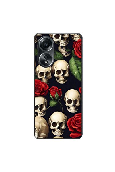 OEM Husa compatibila cu Oppo A58 4G Silicon Gel Tpu Model Skulls and Roses