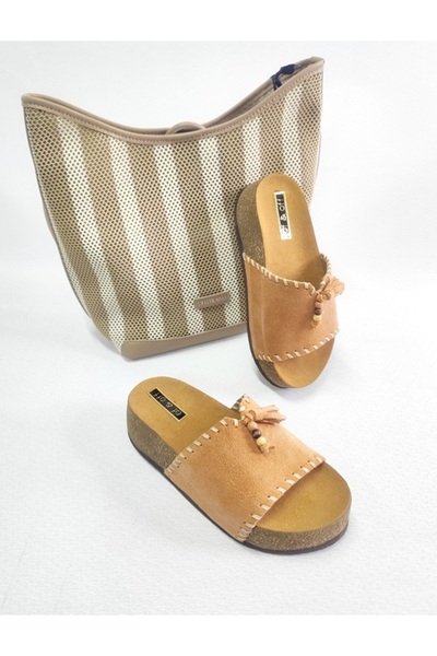 Of&Off Women's Genuine Leather Slippers