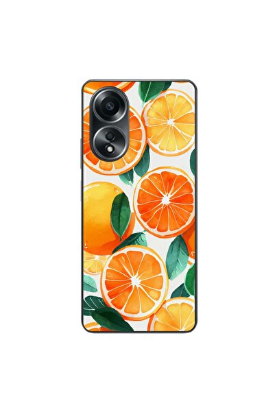 OEM Case compatible with Oppo A58 4G Silicon Gel Tpu Model Oranges
