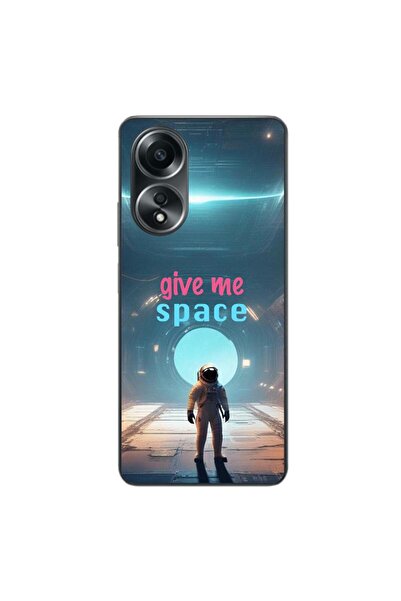 OEM Case compatible with Oppo A58 4G Silicon Gel Tpu Model Give Me Space