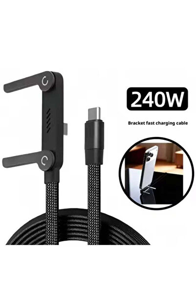 Basemo Phone Stand and Charger – 240W Ultra Fast Charging Type-C to Type-C Ca...
