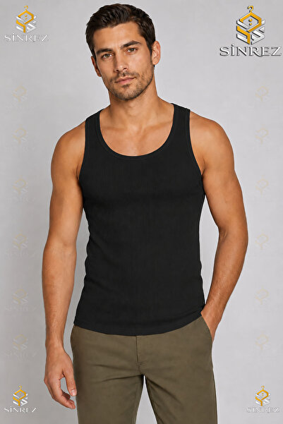 SİNREZ Men's Halter Neck Lycra Sports Singlet Style Mannequin